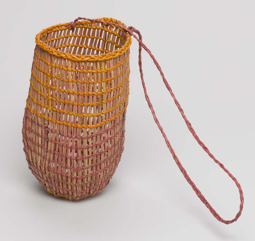 Artwork Kun-madj (Conical basket) this artwork made of Twined pandanus palm leaf with natural dyes, created in 2007-01-01