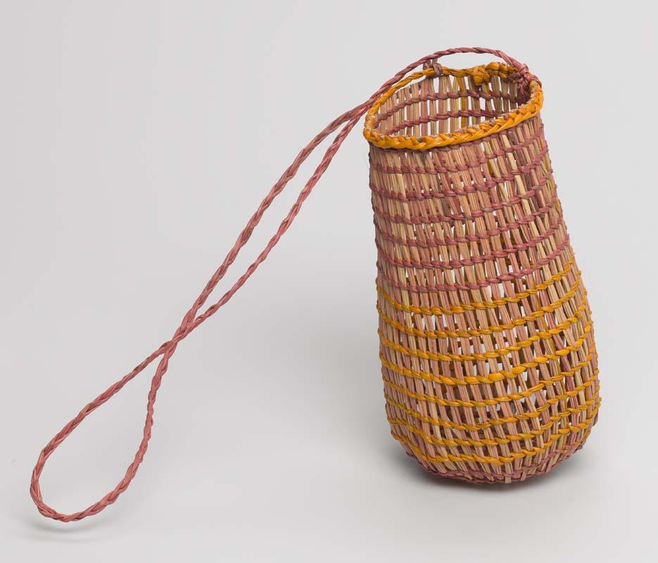 Artwork Kun-madj (Conical basket) this artwork made of Twined pandanus palm leaf with natural dyes, created in 2007-01-01