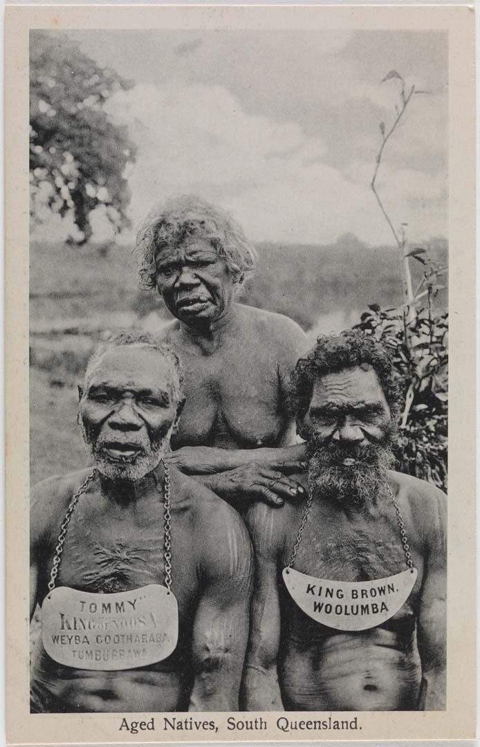 Artwork Aged natives, South Queensland this artwork made of Commercial photo postcard on paper