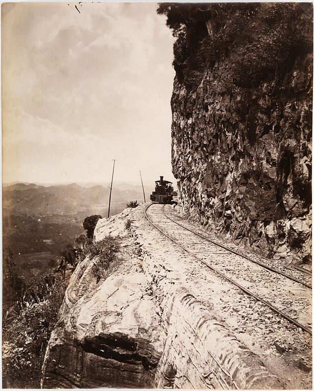 Artwork Sensation Rock, Colombo-Kandy line (Ceylon) this artwork made of Albumen photograph, created in 1880-01-01