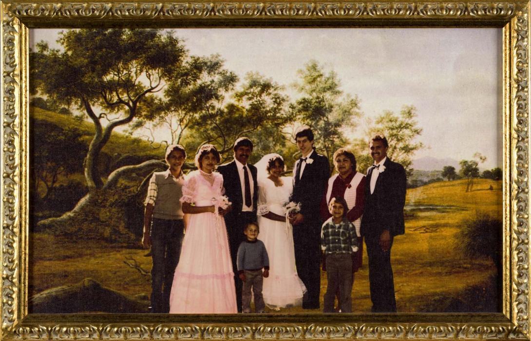 Artwork Brenda's wedding this artwork made of Inkjet print on canvas, created in 2001-01-01