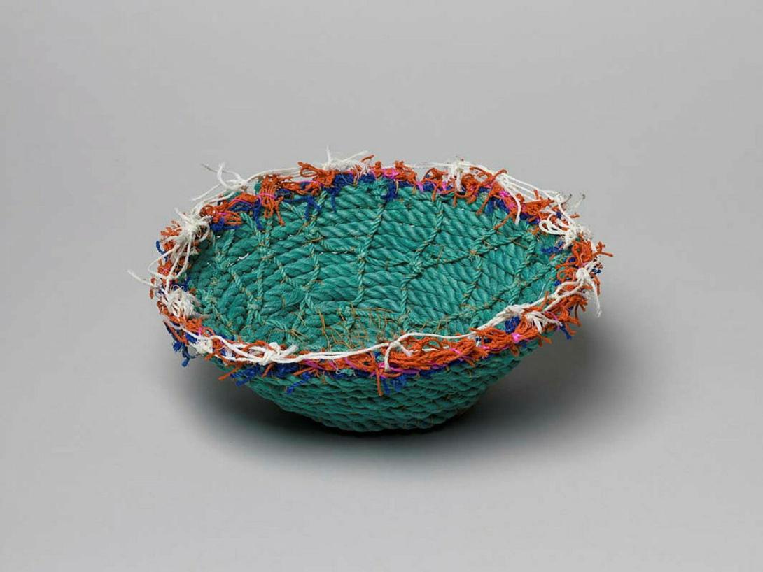 Artwork Ghost net basket this artwork made of Woven reclaimed acrylic fishing net, created in 2011-01-01