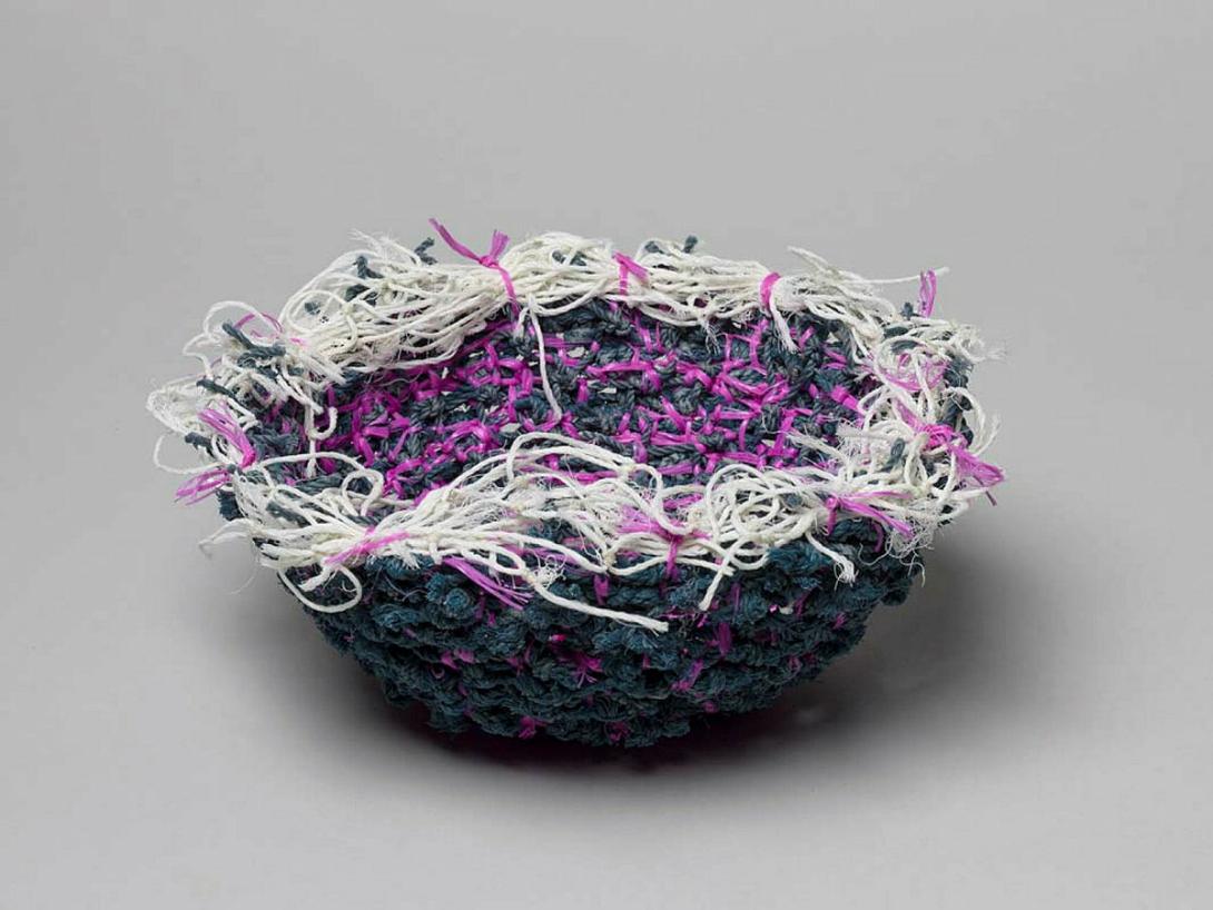 Artwork Ghost net basket this artwork made of Woven reclaimed acrylic fishing net, created in 2011-01-01