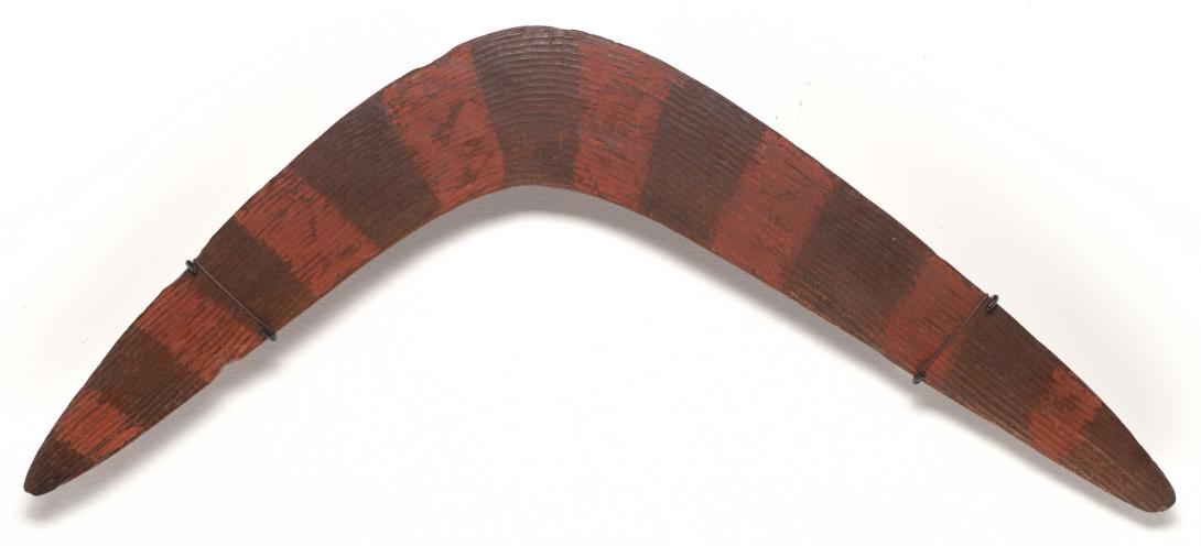 Artwork Boomerang this artwork made of Carved wood with natural pigments