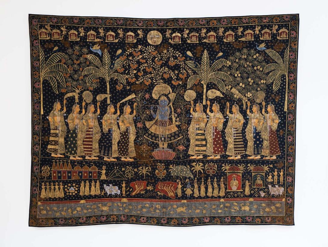 Artwork Sarat Purnima pichhavai (The Autumn Full Moon temple hanging) this artwork made of Pigment on cotton, created in 1900-01-01