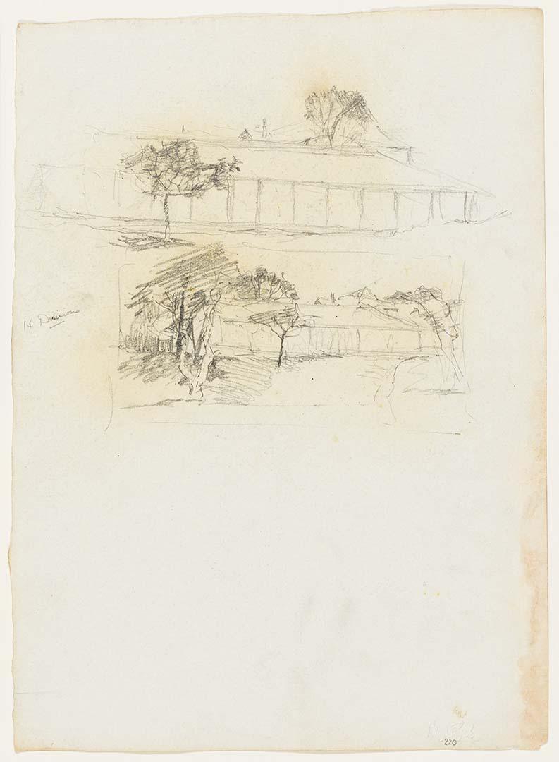 Artwork No. XV Surgical Pavilion, Brisbane General Hospital this artwork made of Pencil on paper, created in 1914-01-01