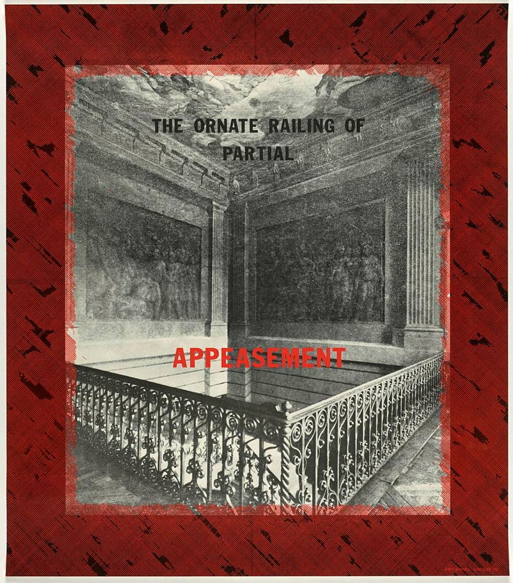 Artwork The ornate railing of partial appeasement this artwork made of Lithograph on paper, created in 1979-01-01