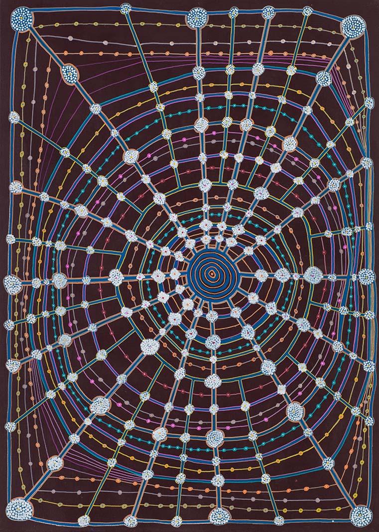 Artwork Tjinytjira this artwork made of Synthetic polymer paint on linen, created in 2006-01-01