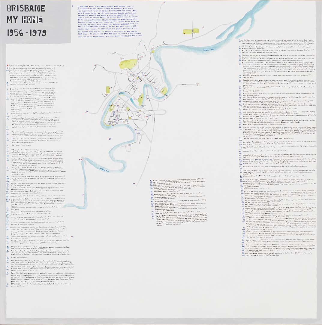 Artwork Brisbane: My Home 1956-1979 this artwork made of Synthetic polymer paint on canvas, created in 2014-01-01