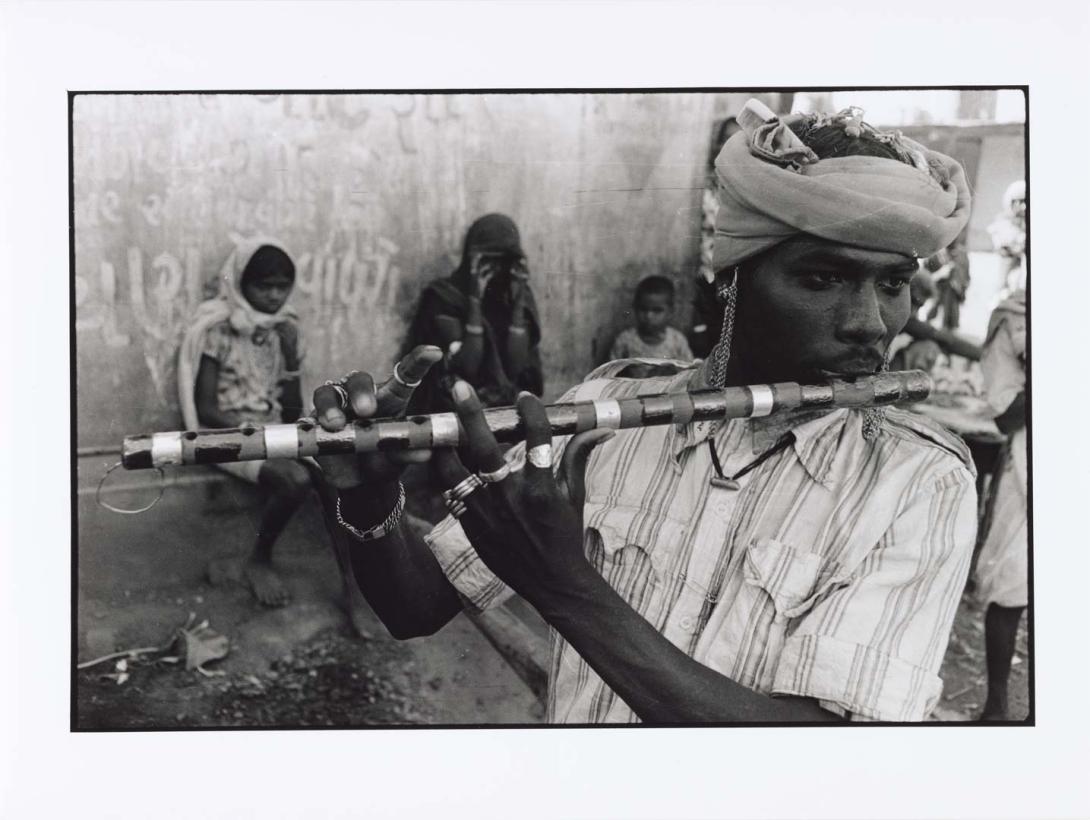 Artwork A tribal youth during Holi Festival, Gujarat this artwork made of Gelatin silver photograph on paper, created in 1968-01-01