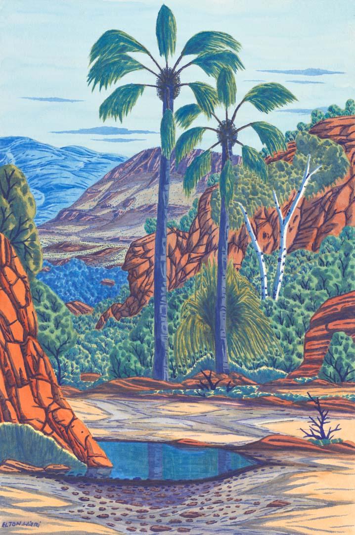 Artwork Palm Valley this artwork made of Watercolour on paper, created in 2013-01-01