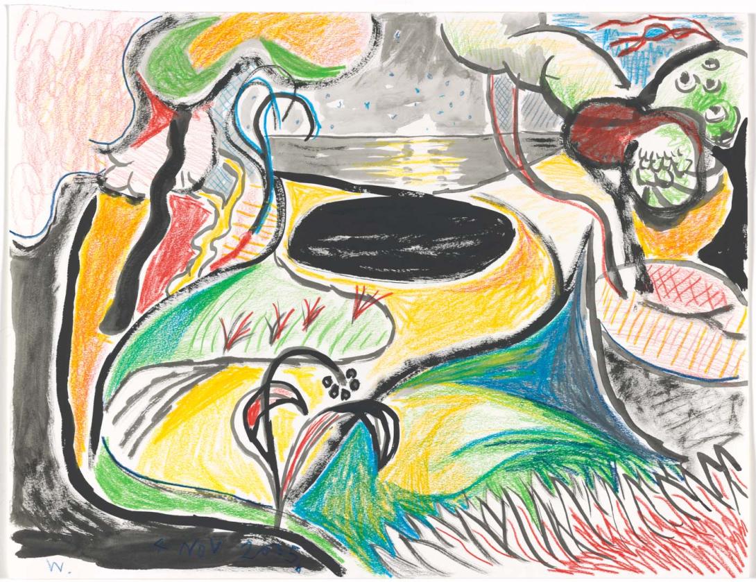 Artwork Drawing for ‘Homage to Matisse's Joy of life’ this artwork made of Gouache and coloured pencil on paper, created in 2005-01-01