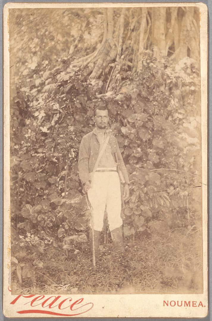 Artwork Gaston Beaune (self-portrait) this artwork made of Albumen photograph on paper mounted on card, created in 1885-01-01