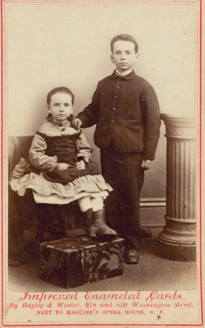 Artwork Mary and James O'Coner this artwork made of Albumen photograph on paper, created in 1870-01-01