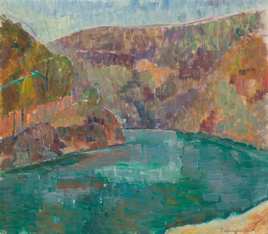 Artwork Deep water, Bobbin Head this artwork made of Oil on pulpboard, created in 1937-01-01