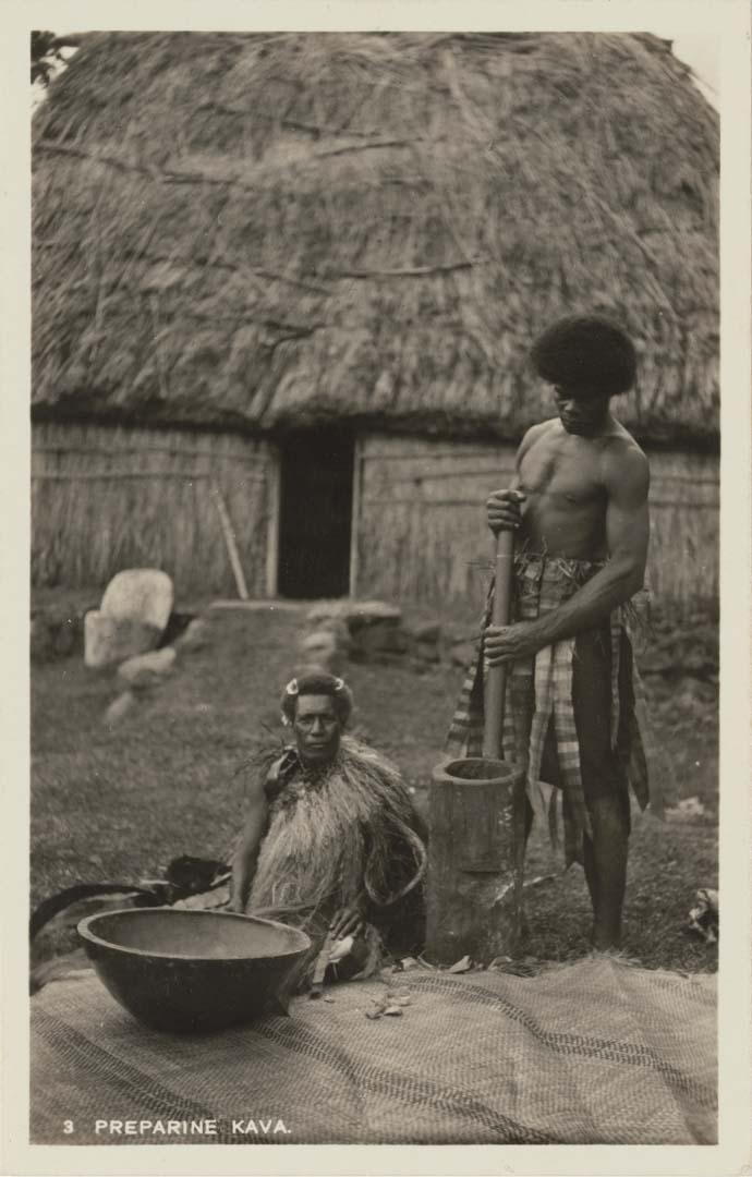 Artwork Preparing kava this artwork made of Carte de visite, postcard, created in 1890-01-01