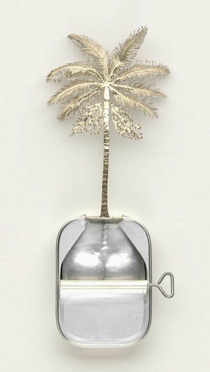 Artwork Sri Lankan set: Puwak (Sinhala), kamuhu (Tamil); Betel-nut palm; Areca catechu (from 'Paradisus Terrestris' series) this artwork made of Aluminium and tin, created in 1999-01-01