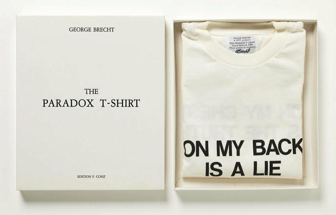 Artwork The paradox T-shirt this artwork made of Screenprint on cloth, created in 1977-01-01