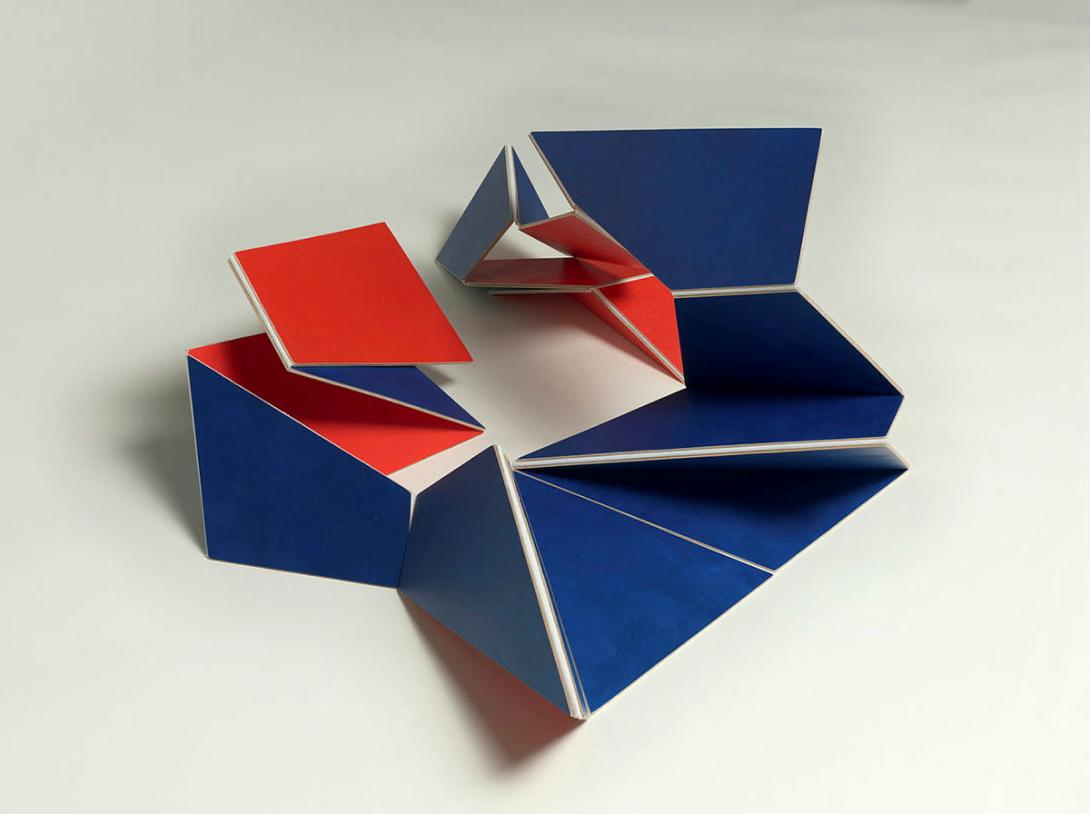 Artwork Adaptable (red/blue) this artwork made of Synthetic polymer paint on aircraft plywood, created in 2008-01-01