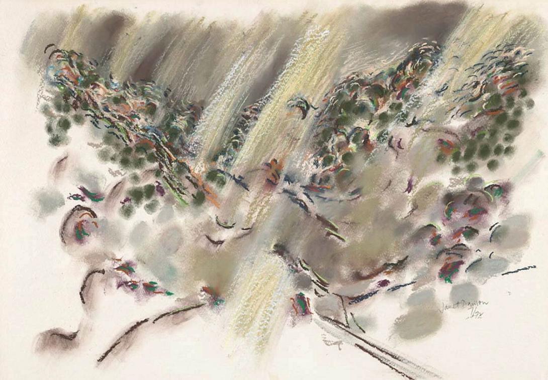 Artwork Untitled (Tasmania) this artwork made of Pastel on paper, created in 1972-01-01