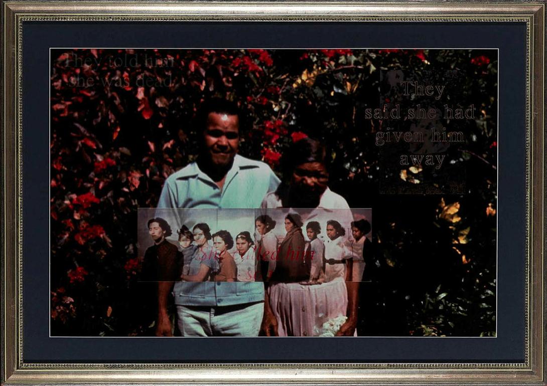 Artwork She called him son (from the sub-series 'Colour b(l)ind', from 'In my Father's house' series) this artwork made of Colour photograph (Ilfachrome print) on paper, created in 1998-01-01