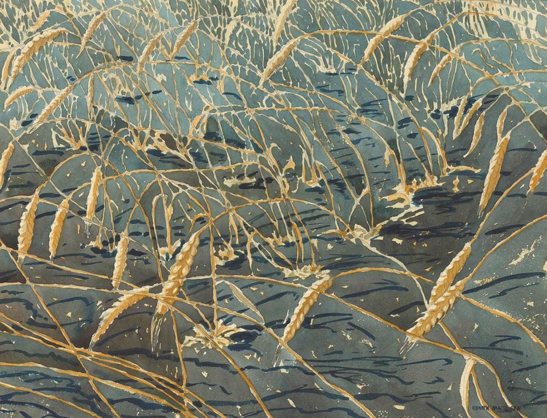Artwork Wheat motive this artwork made of Watercolour over pencil on paper, created in 1959-01-01