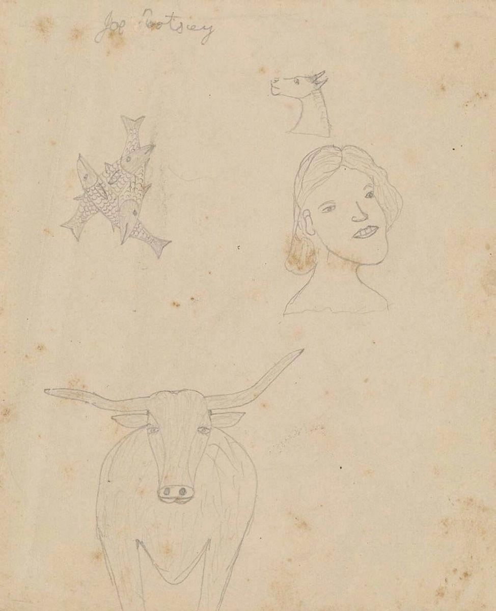 Artwork (Sketches) this artwork made of Graphite on paper