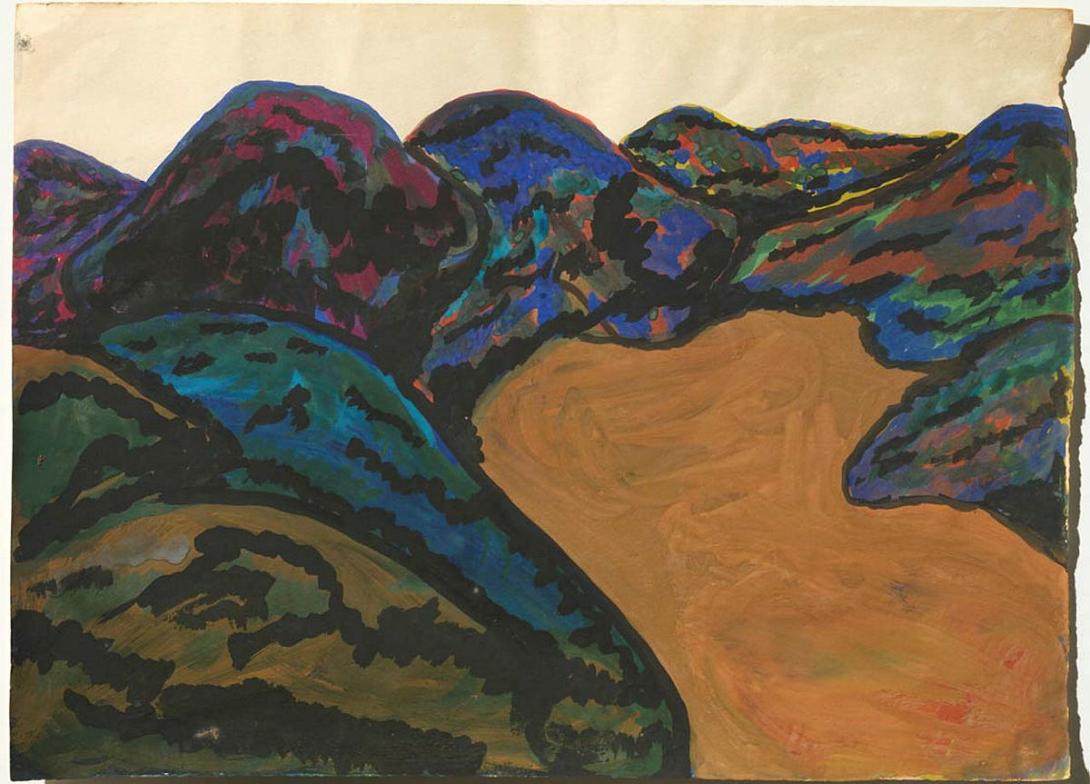 Artwork (Landscape) this artwork made of Gouache on paper