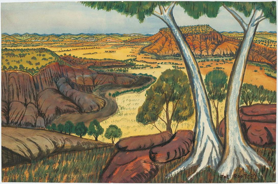 Artwork (Twin gum) this artwork made of Watercolour on paper, created in 1959-01-01