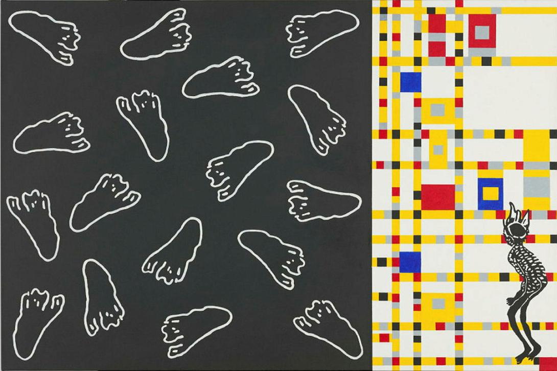 Artwork Home Décor (De Stijl + Preston) Get Down and Boogie this artwork made of Synthetic polymer paint on canvas