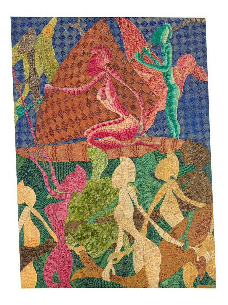 Artwork Na Qalowaqa this artwork made of Oil on canvas