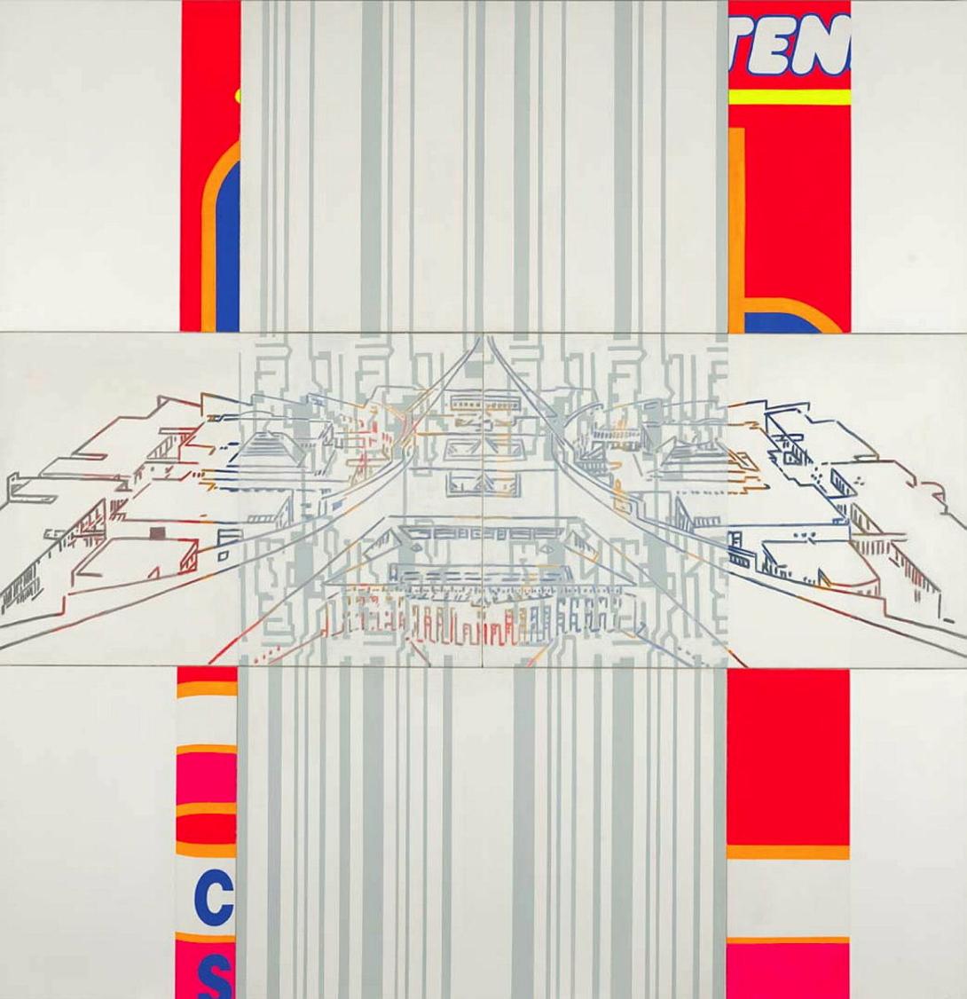 Artwork Surveillance and Punishment (Parliament) this artwork made of Synthetic polymer paint on canvas, created in 1987-01-01