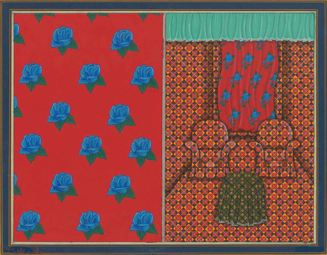 Artwork Coming up next this artwork made of Gouache on wasli paper, created in 2001-01-01