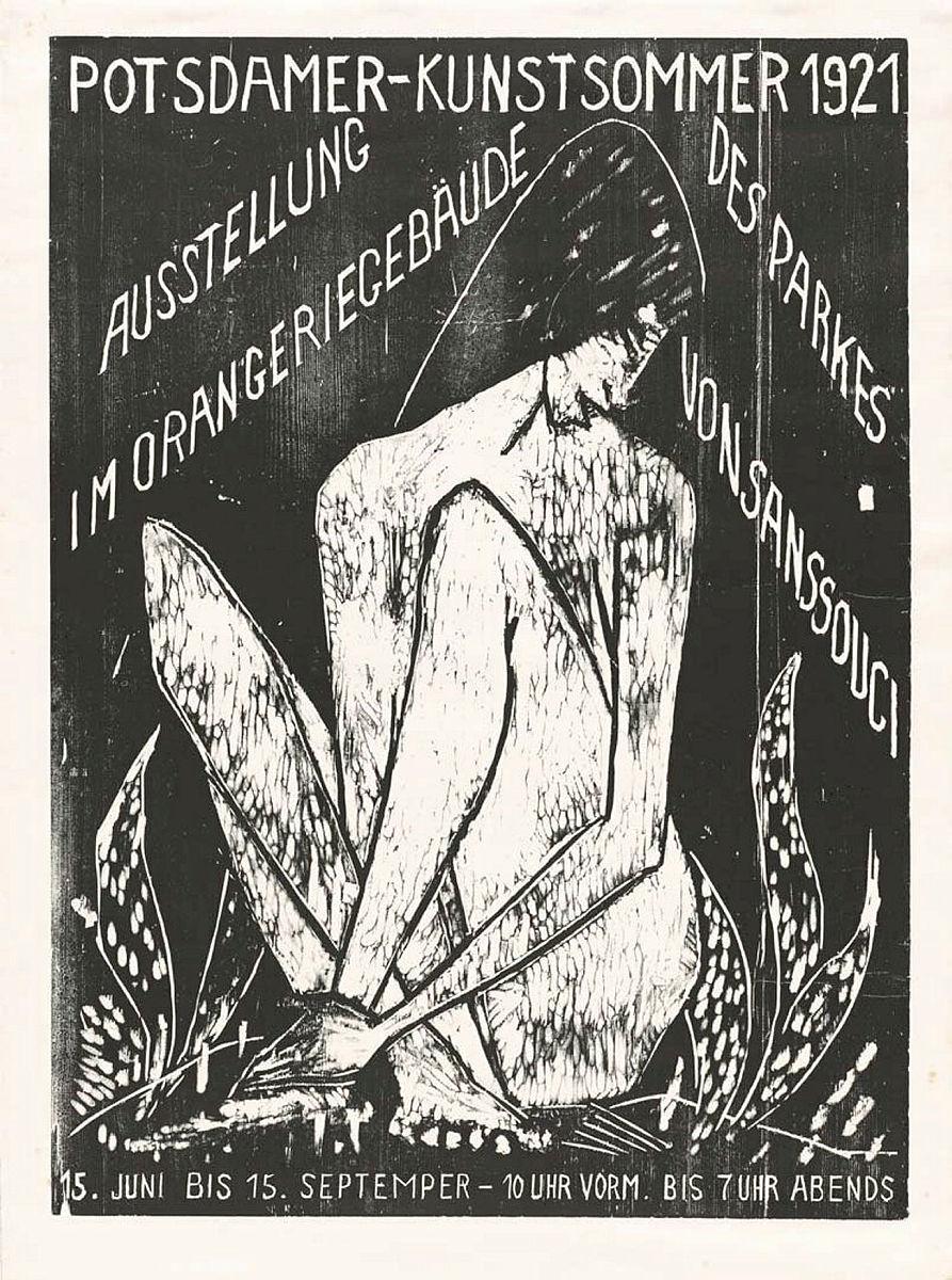 Artwork Poster for the Potsdamer Kunstsommer (Potsdam Art Summer) 1921 this artwork made of Woodblock print on paper, created in 1921-01-01