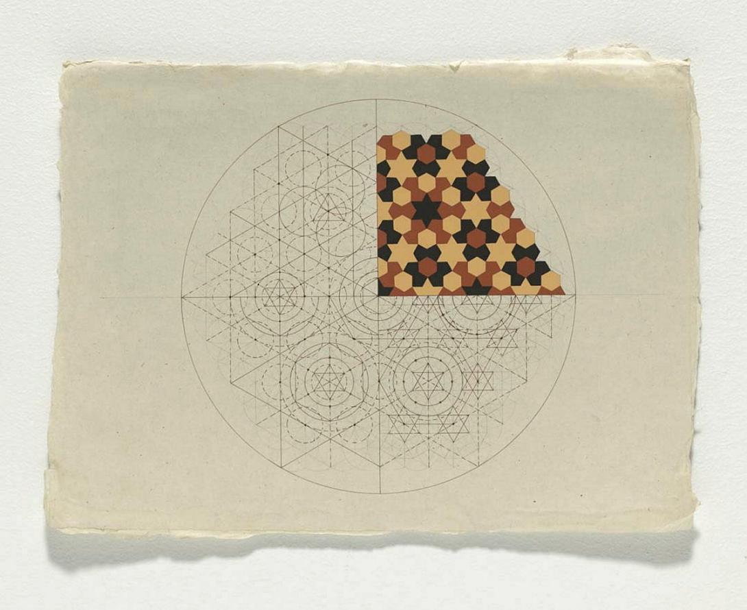 Artwork Study Drawing 4 (from 'Standing by the ruins' series) this artwork made of Gouache and walnut ink on handmade cotton paper