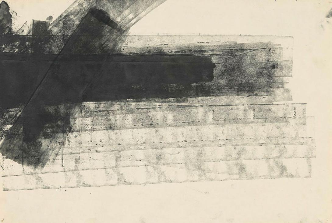 Artwork Design this artwork made of Indian ink (applied with roller) on paper