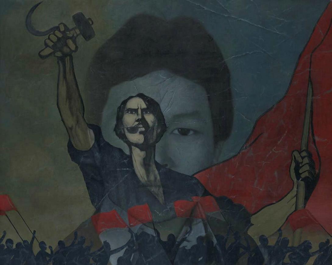 Artwork Drifting Toward the Red Star this artwork made of Oil on canvas