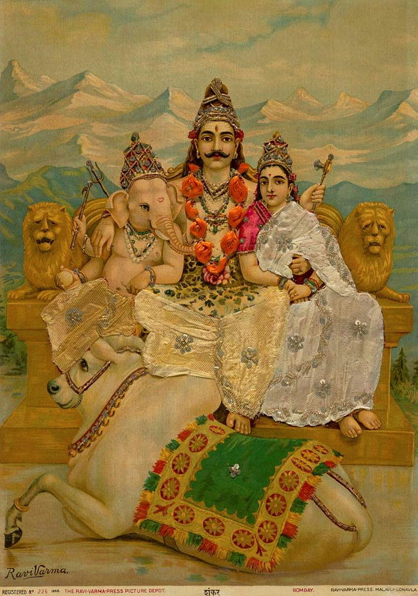 Artwork Shankar this artwork made of Oleograph with zardozi work, created in 1900-01-01