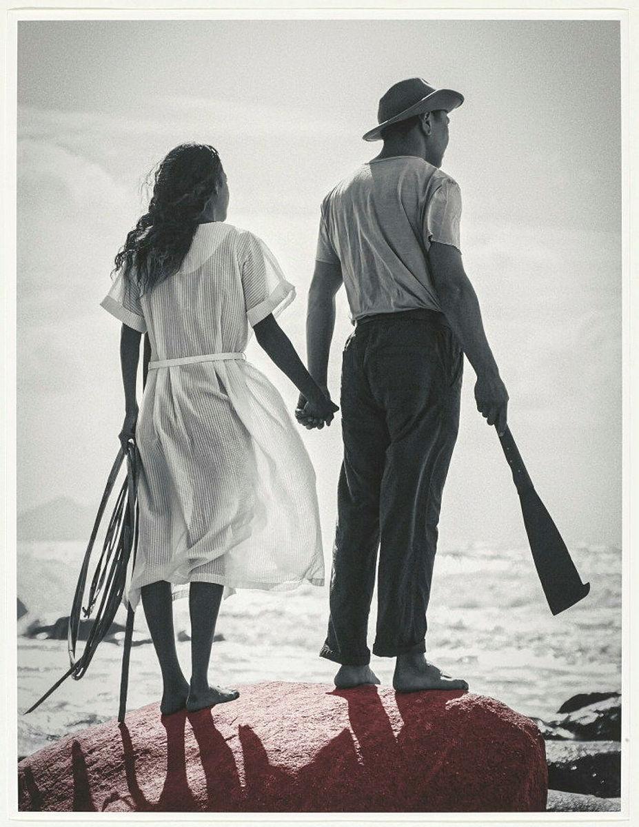 Artwork Tottie Joinbee and her husband Jack and their children were the first family to be exempt from Yarrabah. “We were told we had too many fair-skin children and we had to leave Yarrabah.” Their application was approved in 1944 #2 (from 'Reflections in Yarra this artwork made of Photograph on cotton rag, created in 2023-01-01