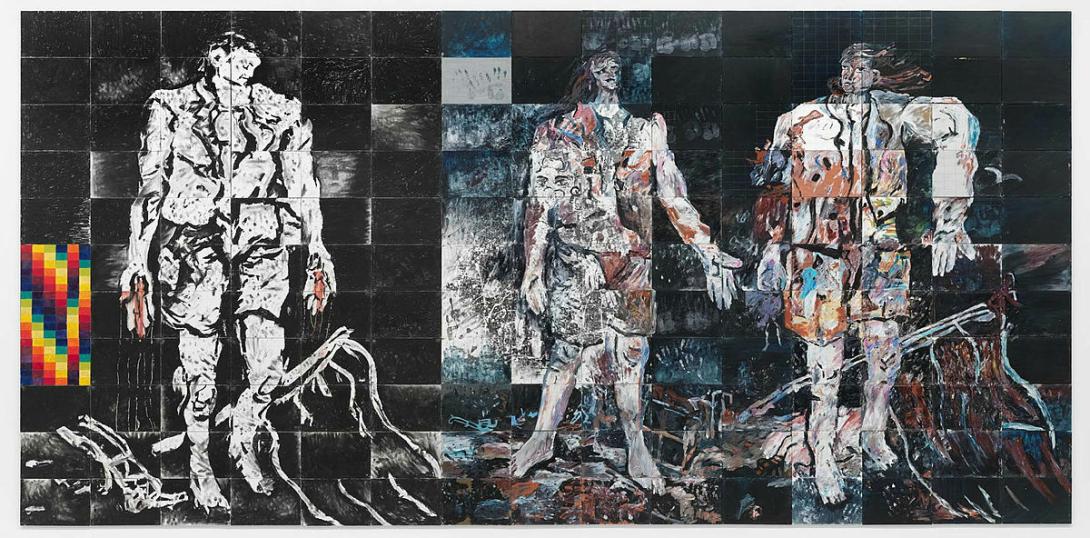 Artwork The world of men this artwork made of Oil on canvas board, created in 1984-01-01