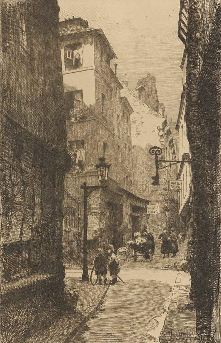 Artwork Rue de Venise this artwork made of Etching on paper