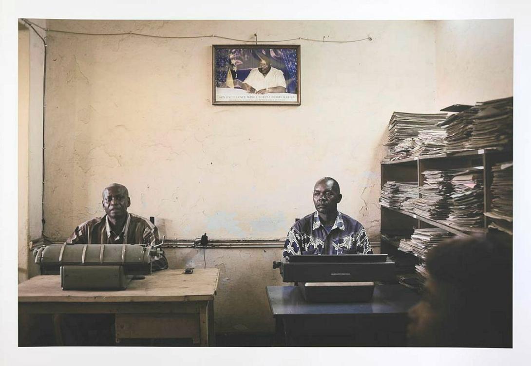 Artwork Typing pool, Town Hall, Likasi, DR Congo (from 'Avenue Patrice Lumumba' series) this artwork made of Inkjet print (Epsom Ultracrhome HDR ink) on Hahnemühle Photo Rag 300gsm paper, created in 2007-01-01