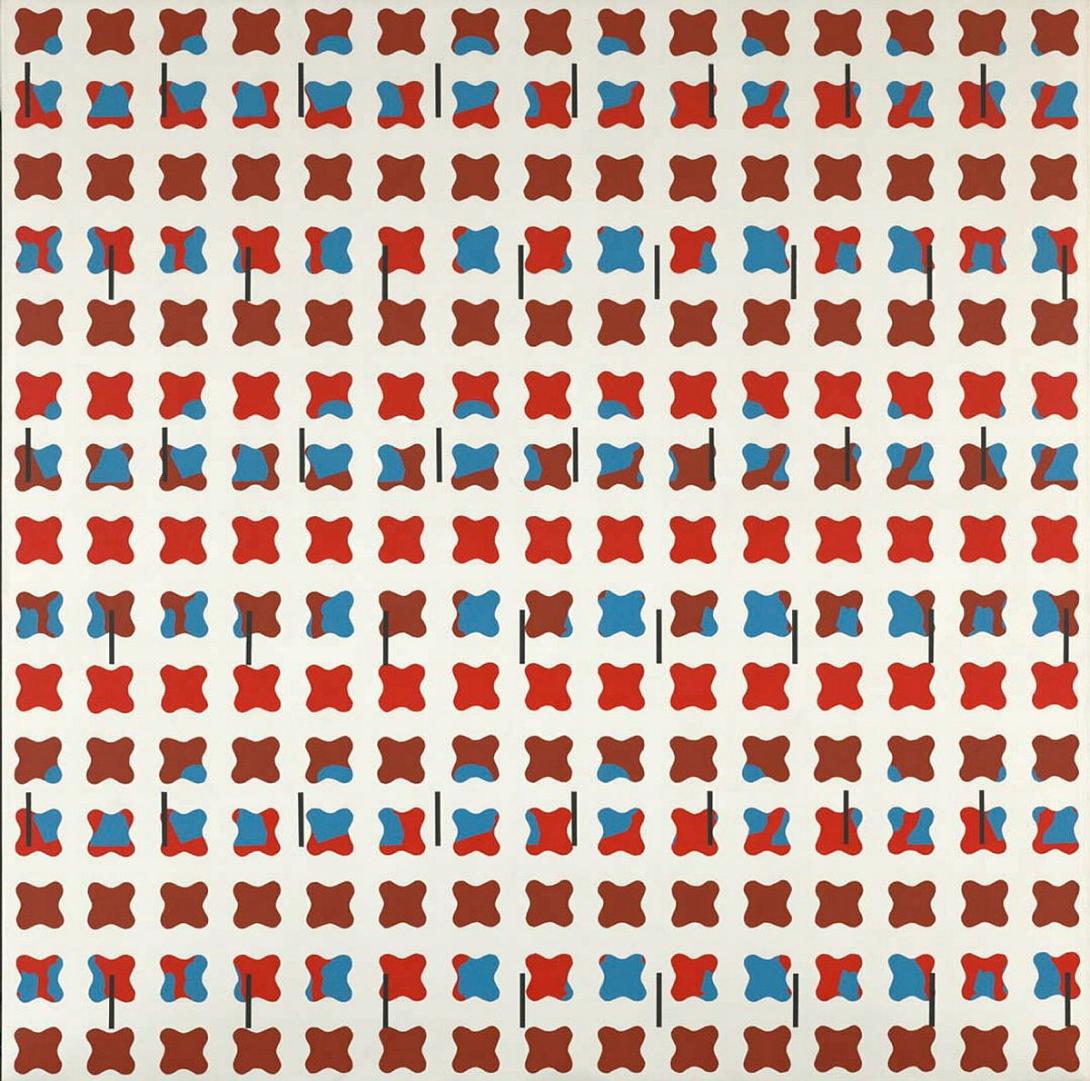 Artwork Canine capers VII this artwork made of Synthetic polymer paint on canvas, created in 1969-01-01
