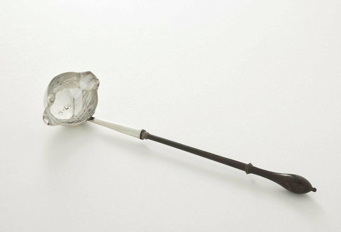 Artwork Ladel this artwork made of Silver, turned ebony handle, created in 1746-01-01