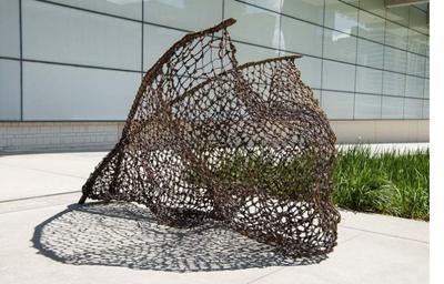 Judy Watson, Waanyi people, Australia b.1959 / tow row 2016 / Bronze / Commissioned 2016 to mark the tenth anniversary of the opening of the Gallery of Modern Art. This project has been realised with generous support from the Queensland Government, the Neilson Foundation and Cathryn Mittelheuser, AM through the Queensland Art Gallery | Gallery of Modern Art Foundation / Collection: Queensland Art Gallery | Gallery of Modern Art / © Judy Watson