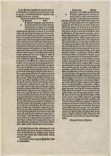 The back view of Albrecht DÜRER's 'The Opening of the Seventh Seal' print depicting text in Latin.