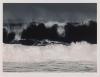 The tenth screenprint in Rosemarie Trockel's 'Singend kehrte ich heim (I returned home singing) (portfolio)' depicting a photograph of waves in the ocean.