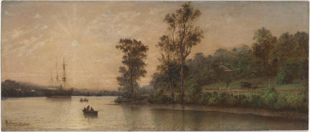 Slider: UV, Hamilton Reach, Brisbane 1885 JENNER, Isaac Walter