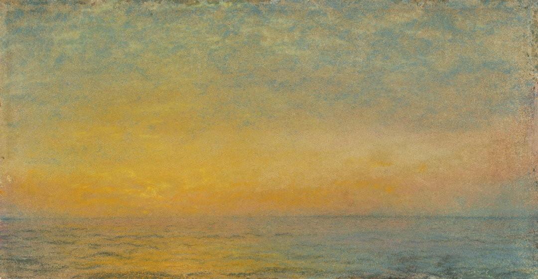 Slider: UV, Sunset, Moreton Bay c.1888 JENNER, Isaac Walter