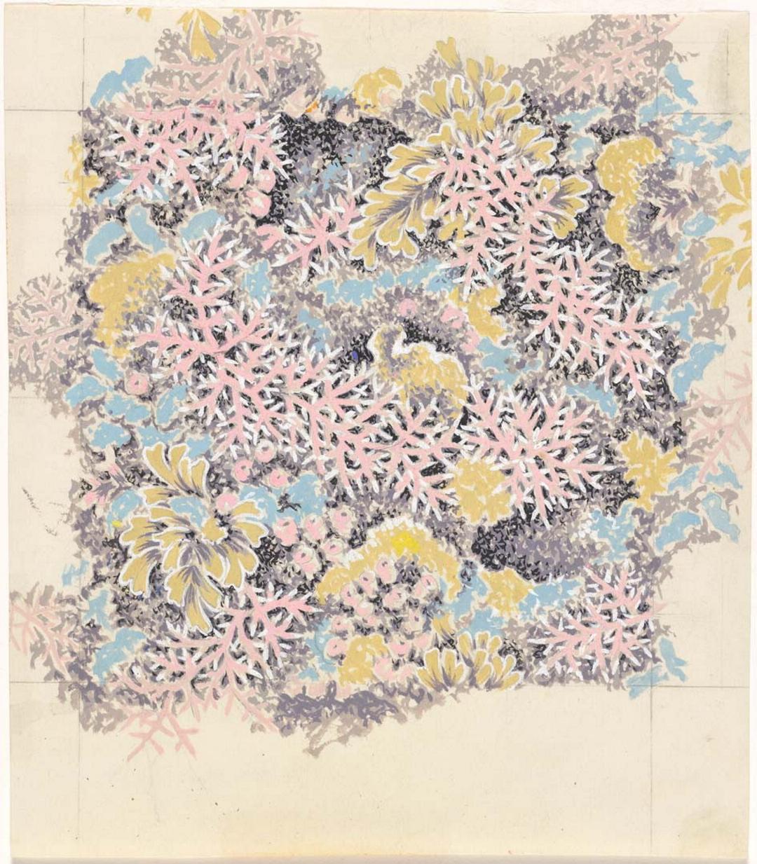 A coral reef textile design by Olive Ashworth (only one part).